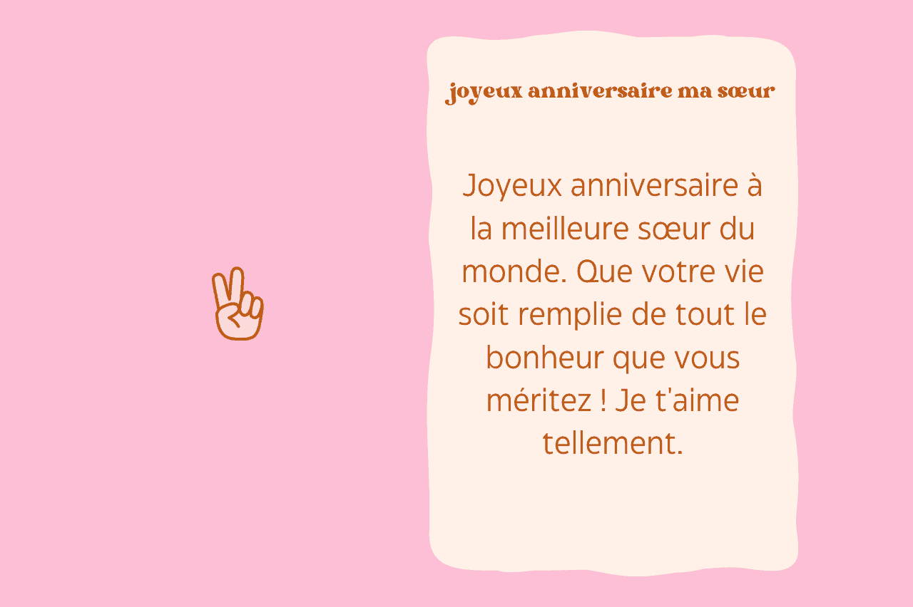 joyeux anniversaire ma sœur